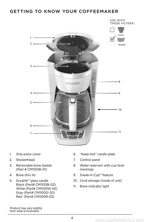 black and decker coffee maker owner's manual|black decker coffee maker instructions.